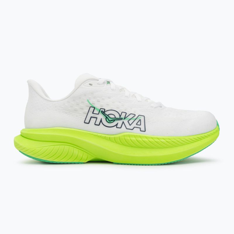 Scarpe da corsa da uomo HOKA Mach 6 bianco/neon lime 2