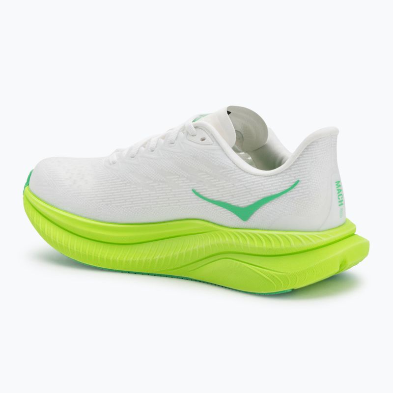 Scarpe da corsa da uomo HOKA Mach 6 bianco/neon lime 3