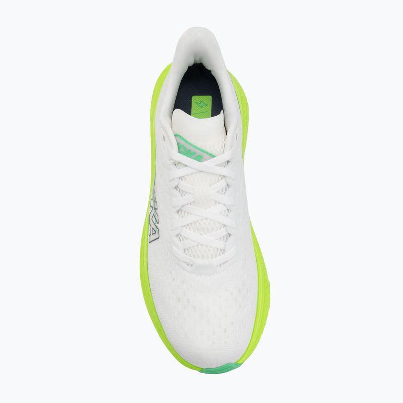Scarpe da corsa da uomo HOKA Mach 6 bianco/neon lime 5