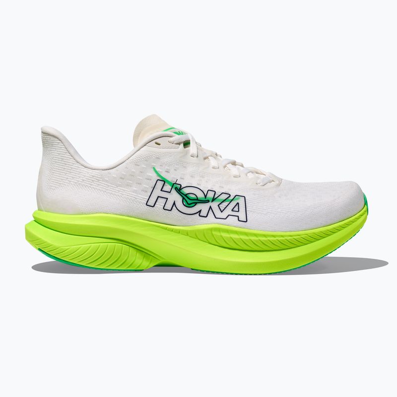 Scarpe da corsa da uomo HOKA Mach 6 bianco/neon lime 2