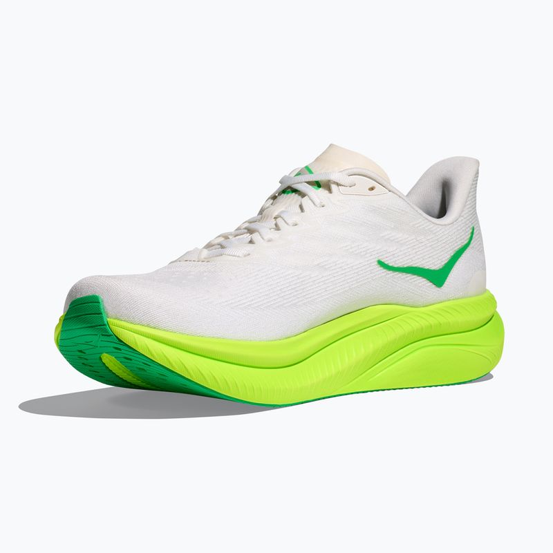 Scarpe da corsa da uomo HOKA Mach 6 bianco/neon lime 4