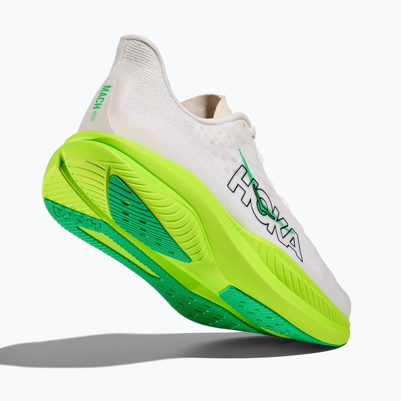 Scarpe da corsa da uomo HOKA Mach 6 bianco/neon lime 5