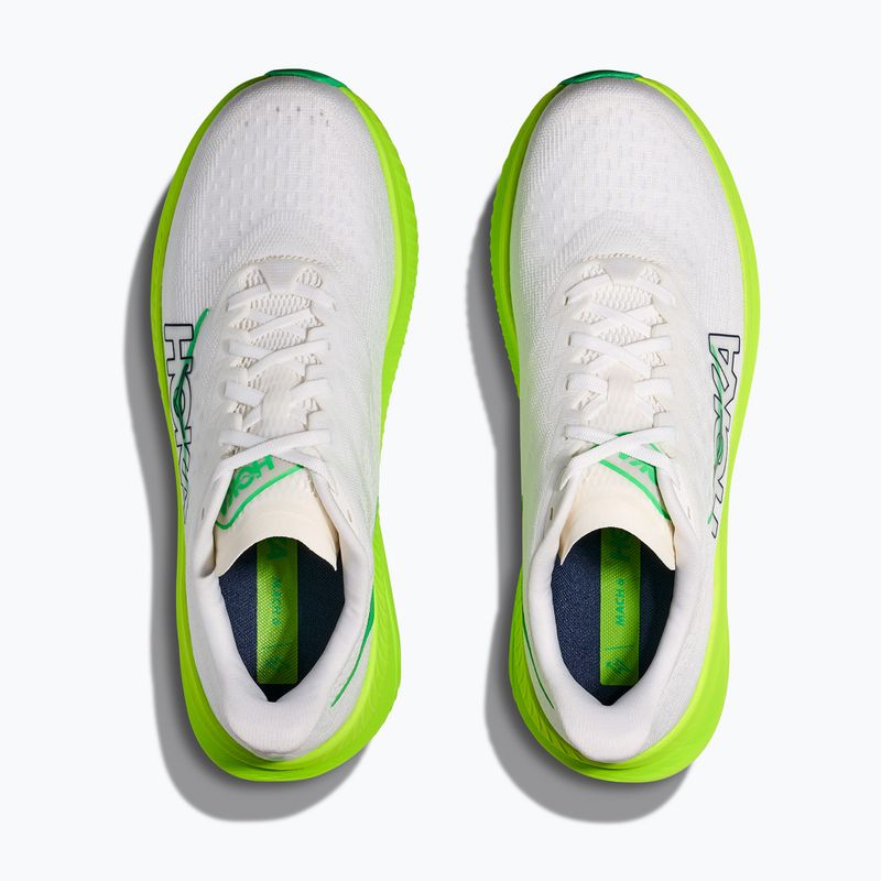 Scarpe da corsa da uomo HOKA Mach 6 bianco/neon lime 8