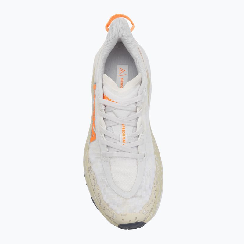 Scarpe da corsa da uomo HOKA Speedgoat 6 white/neon tangerine 5