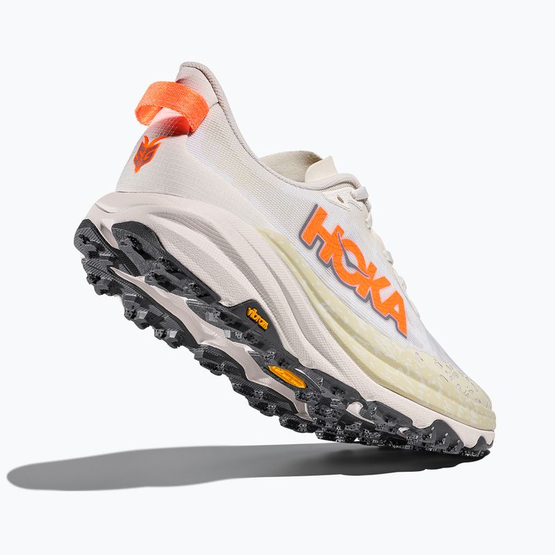 Scarpe da corsa da uomo HOKA Speedgoat 6 white/neon tangerine 5