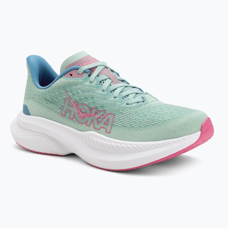 Scarpe da corsa da donna HOKA Mach 6 jadeite/blu alpino