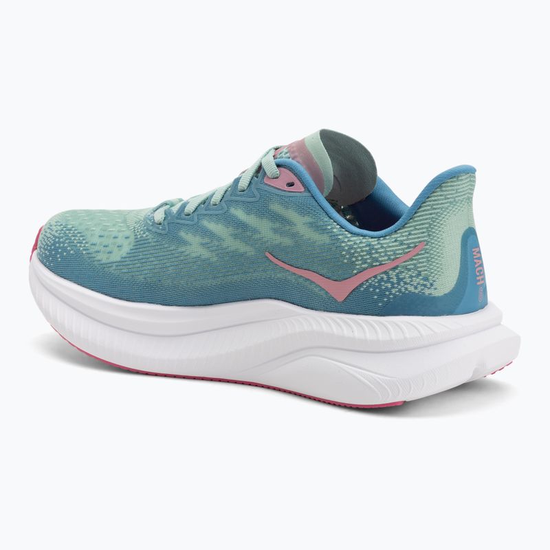Scarpe da corsa da donna HOKA Mach 6 jadeite/blu alpino 3
