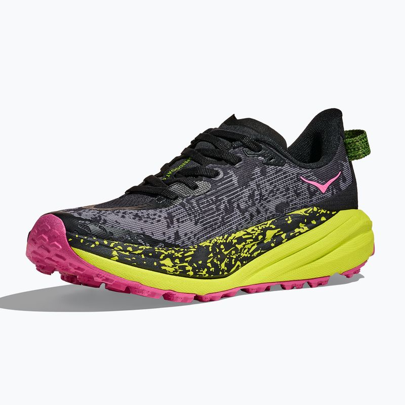 Scarpe da corsa da donna HOKA Speedgoat 6 nero/rosa neon 4