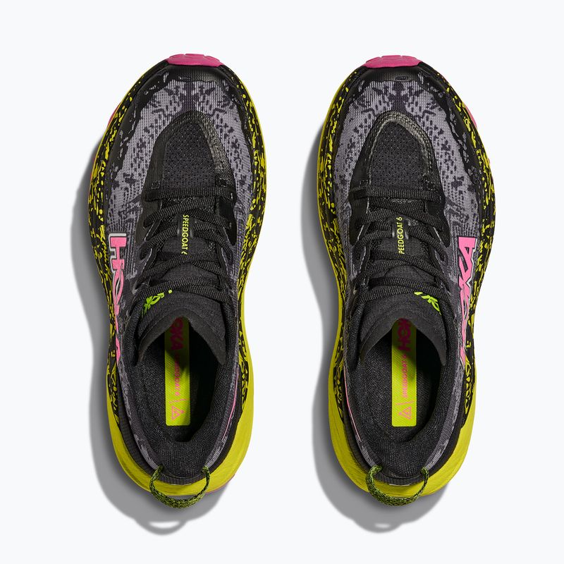 Scarpe da corsa da donna HOKA Speedgoat 6 nero/rosa neon 8