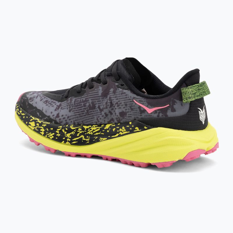 Scarpe da corsa da donna HOKA Speedgoat 6 nero/rosa neon 3