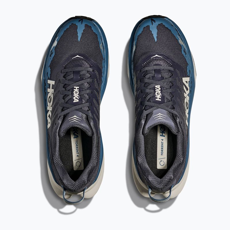 Scarpe da corsa da uomo HOKA Torrent 4 charcoal grey/foggy night 8