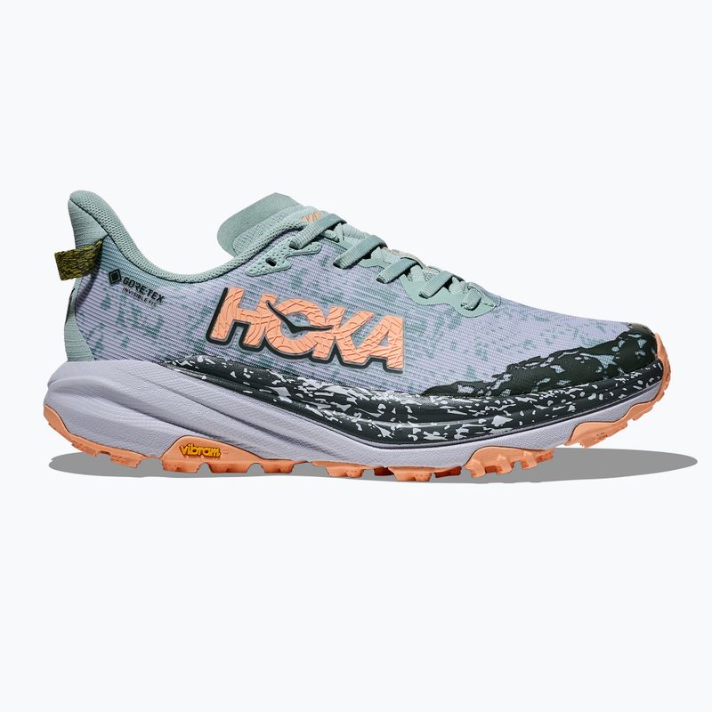 Scarpe da corsa da donna HOKA Speedgoat 6 GTX giada/grigio cenere 2