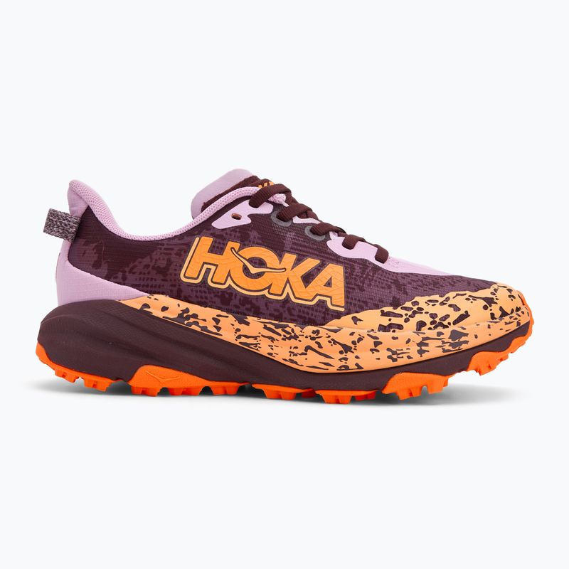 Scarpe da corsa per bambini HOKA Speedgoat 6 flower nectar/neon tangerine 2