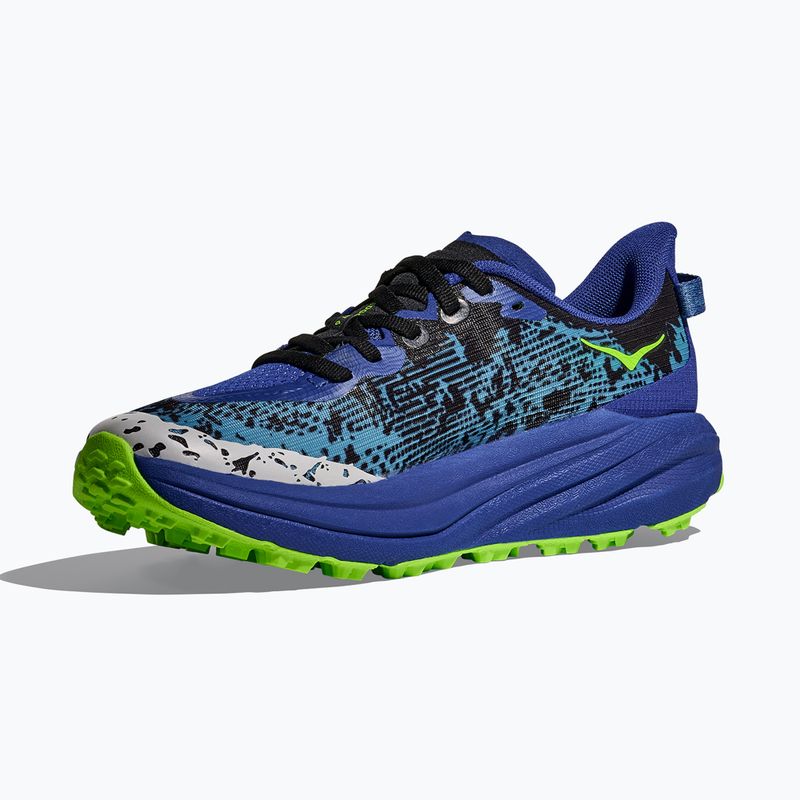 Scarpe da corsa per bambini HOKA Speedgoat 6 night sky/neon lime 4