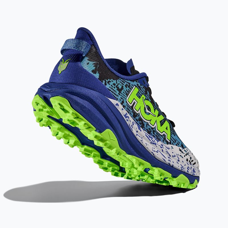 Scarpe da corsa per bambini HOKA Speedgoat 6 night sky/neon lime 5