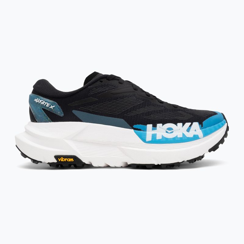 Scarpe da corsa da uomo Hoka Mafate X nero/azzurro cielo 2