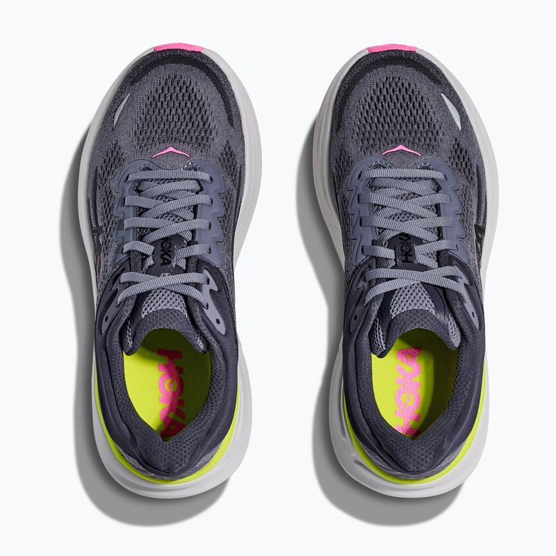 Scarpe da corsa da donna HOKA Bondi 9 grigio carbone/grigio cielo 8