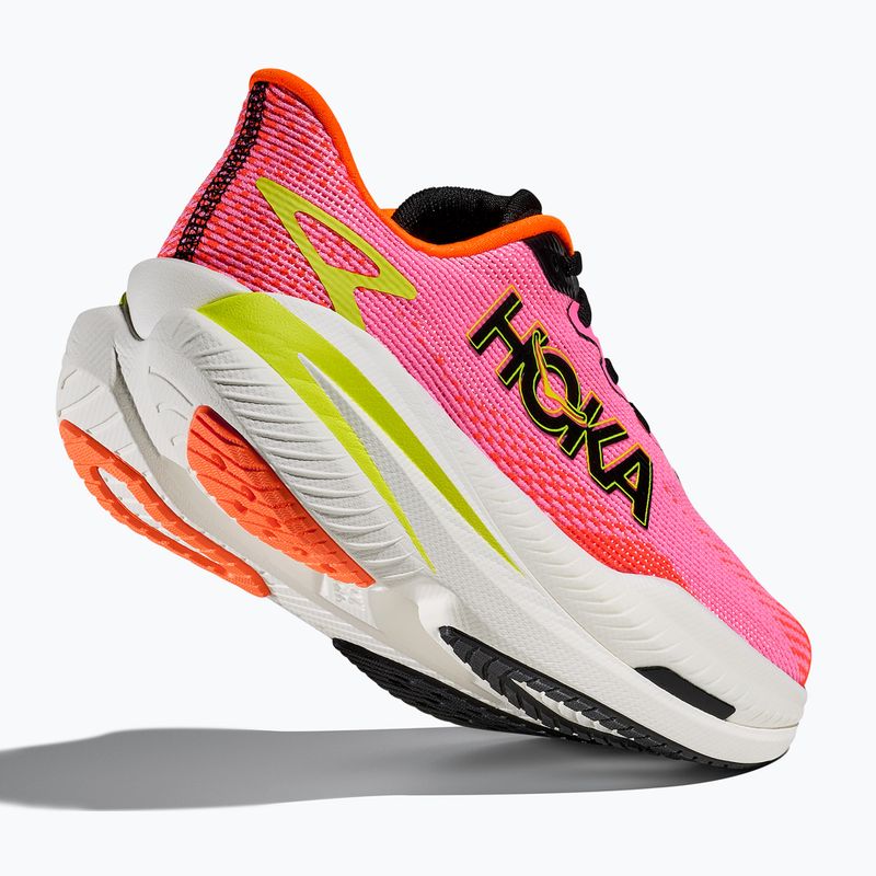 Scarpe scarpe da corsa donna Hoka Mach X 3 neon rose/neon tangerine 5