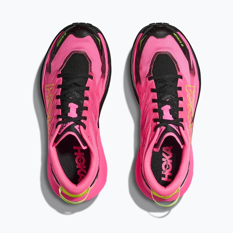 Scarpe da corsa da uomo HOKA Mafate 5 rosa neon/nero 8