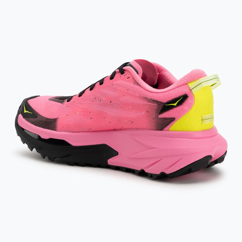 Scarpe da corsa da uomo HOKA Mafate 5 rosa neon/nero 3