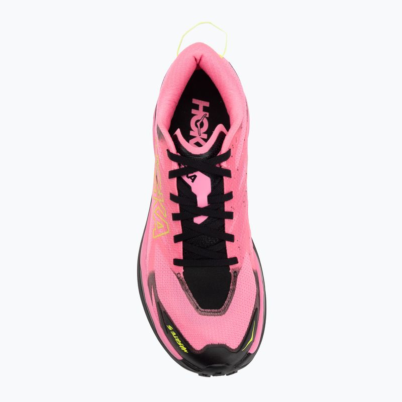 Scarpe da corsa da uomo HOKA Mafate 5 rosa neon/nero 5