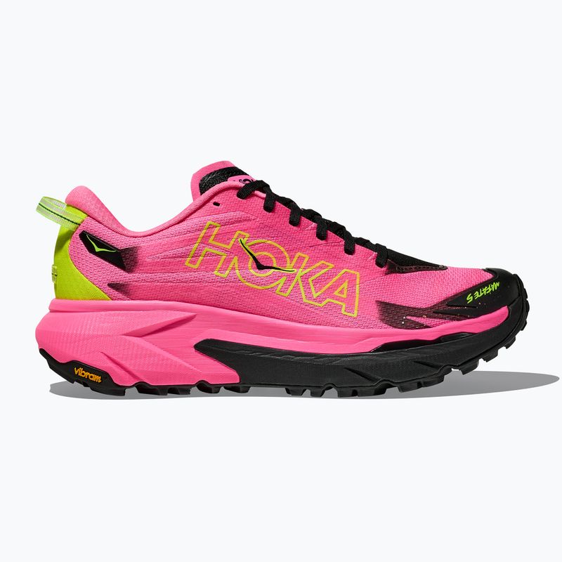 Scarpe da corsa da donna HOKA Matafe 5 neon rose/black 2
