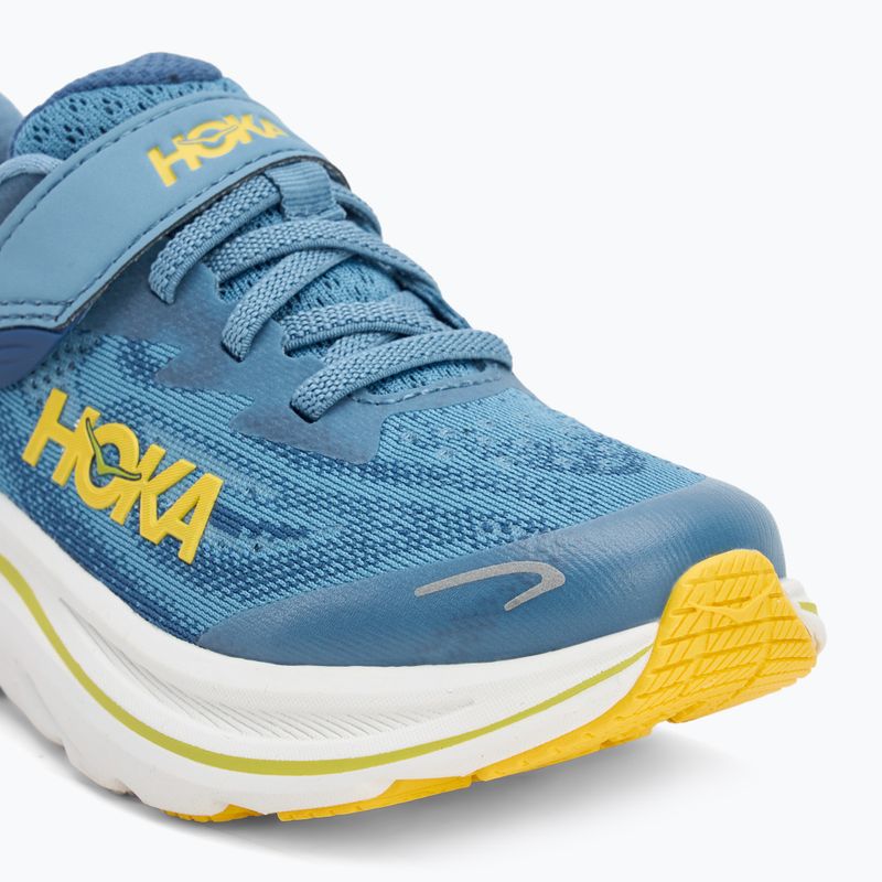 Scarpe da corsa per bambini HOKA Clifton 10 alpine blue/foggy night 7