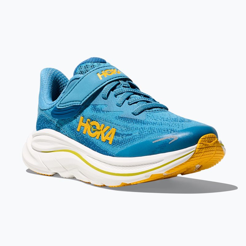 Scarpe da corsa per bambini HOKA Clifton 10 alpine blue/foggy night 8
