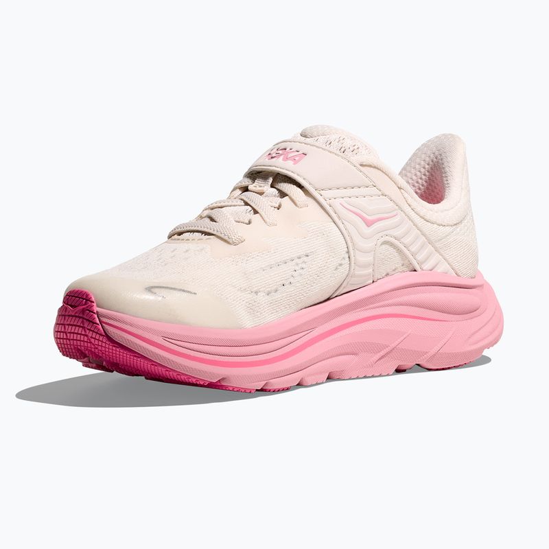 HOKA Clifton 10 crema rosa/rosa secca, scarpe da corsa per bambini 11