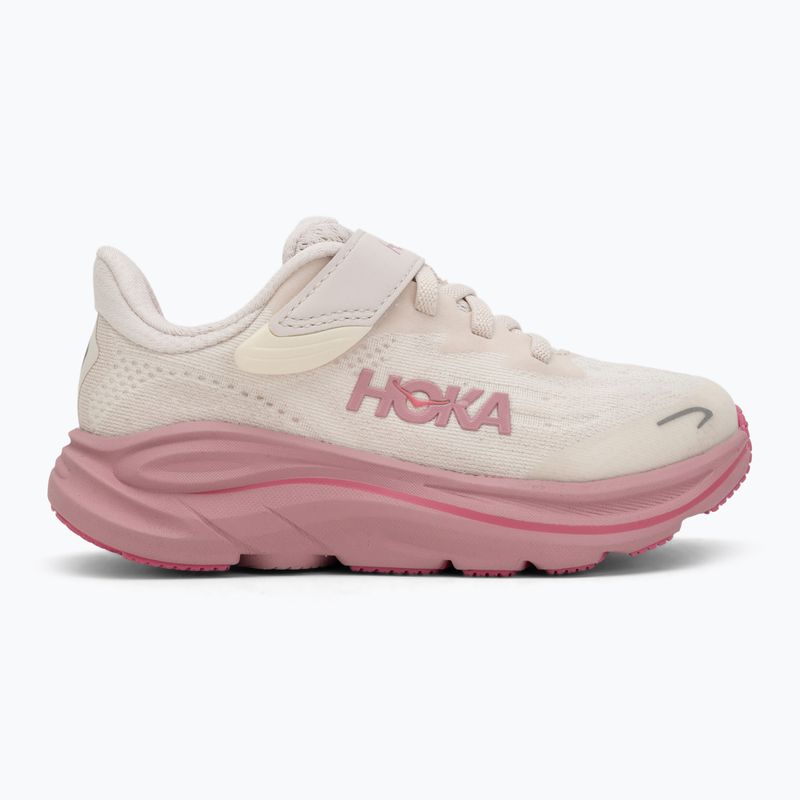 HOKA Clifton 10 crema rosa/rosa secca, scarpe da corsa per bambini 2