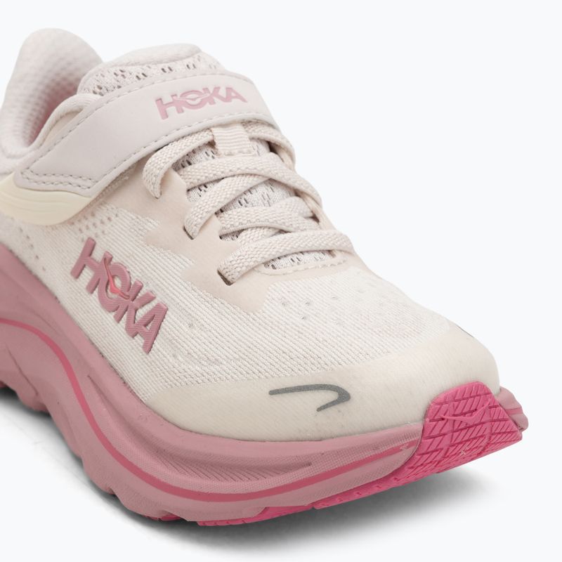 HOKA Clifton 10 crema rosa/rosa secca, scarpe da corsa per bambini 7