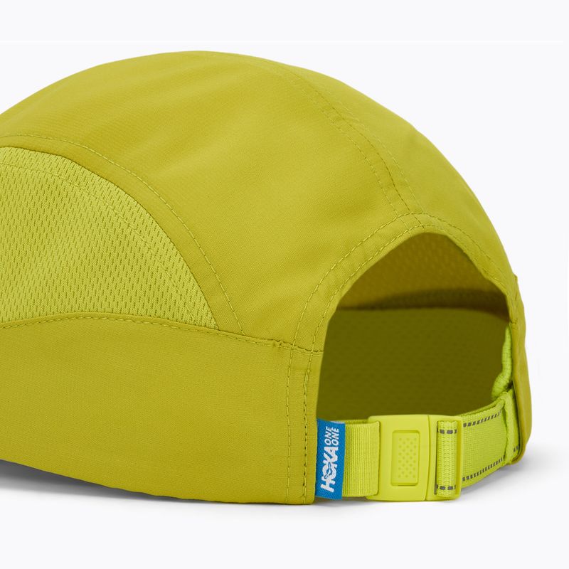 Cappellino con visiera HOKA Run verde pisello 4