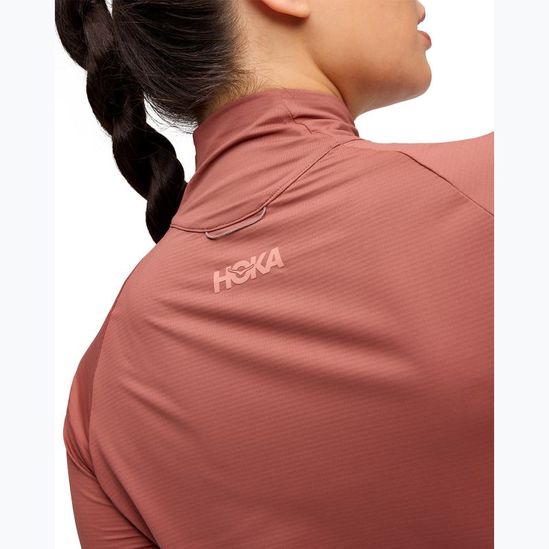 Felpa da running da donna HOKA GlideTech Quarter Zip rouge 5