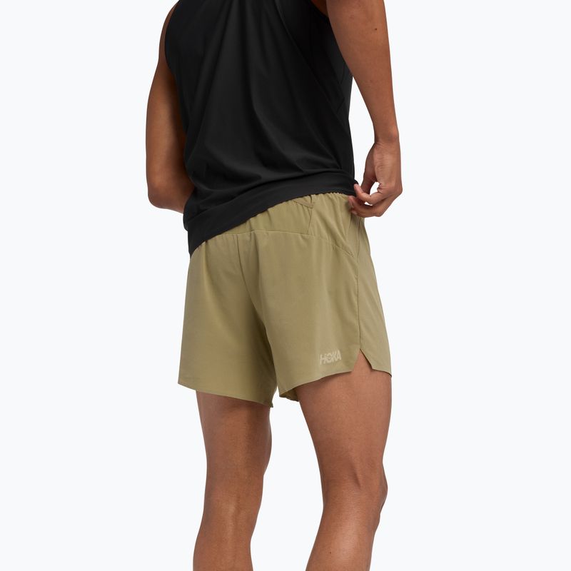 Pantaloncini da running da uomo HOKA Glide 5" wild mushroom 3