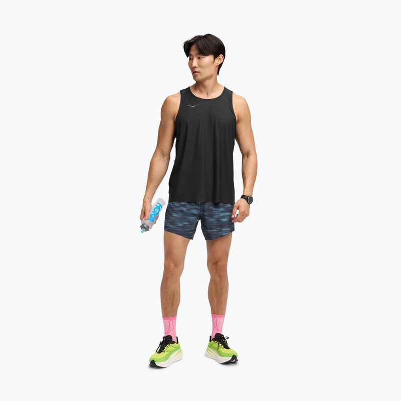 Pantaloncini da corsa uomo HOKA Glide 5" blue blurr 2