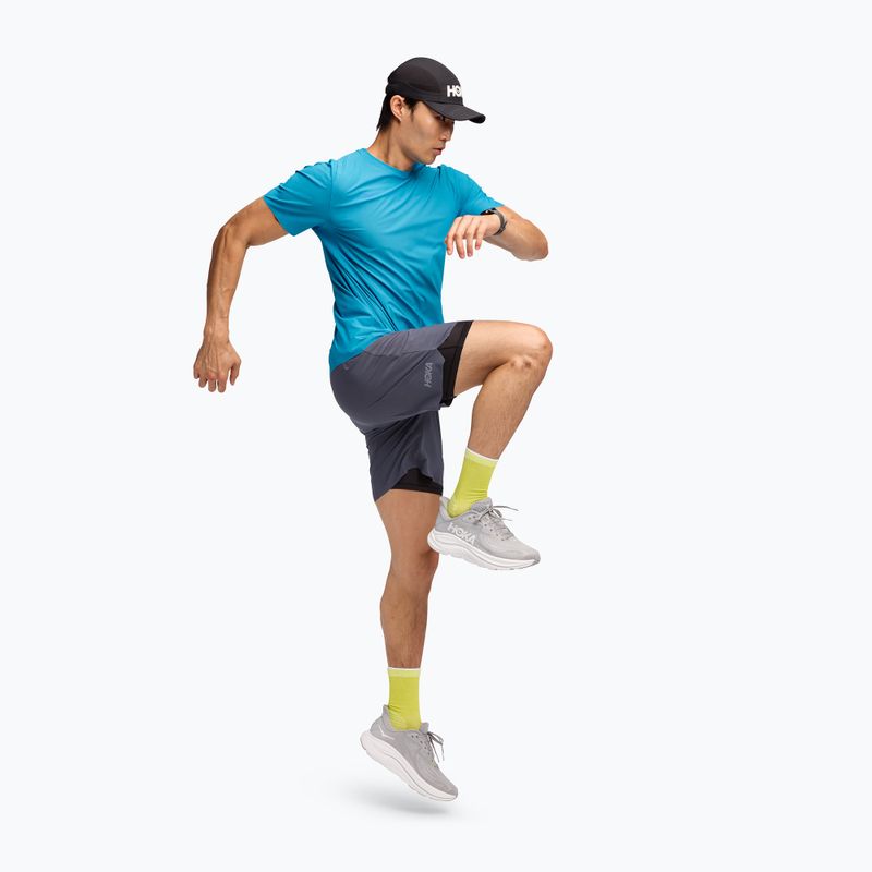 Pantaloncini da running da uomo HOKA Glide 7'' 2in1 charcoal grey 2