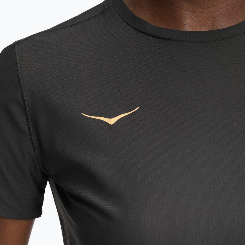 Maglietta da corsa donna HOKA Airolite 2.0 nero/oro 4