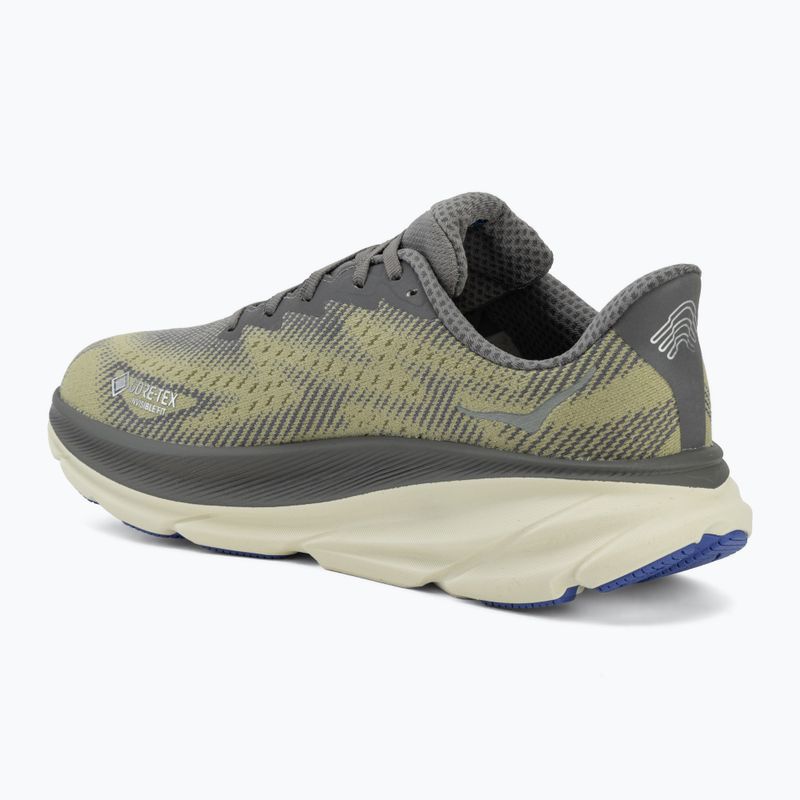 Scarpe da corsa uomo HOKA Clifton 9 GTX gravel/eggshell 3