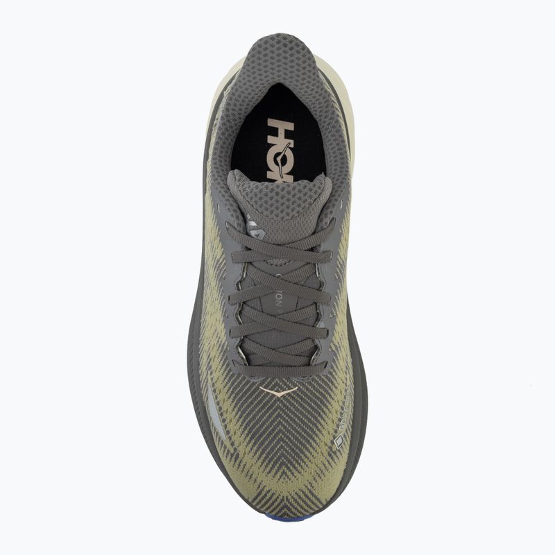 Scarpe da corsa uomo HOKA Clifton 9 GTX gravel/eggshell 5