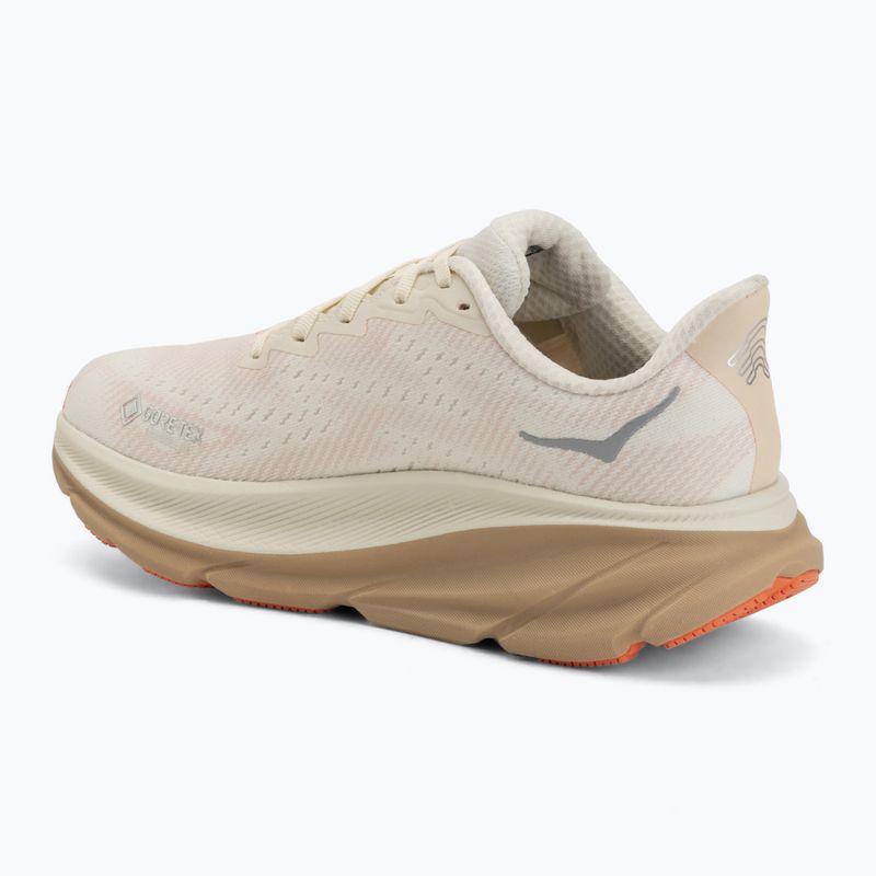 Scarpe da corsa da donna HOKA Clifton 9 GTX eggshell/khaki 3