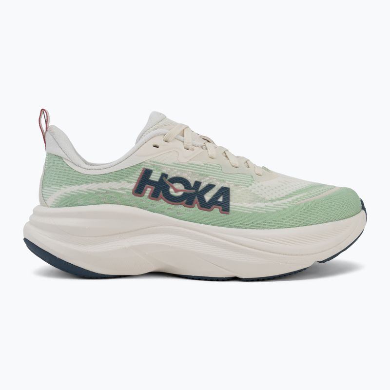 Scarpe da corsa da donna HOKA Skyflow alabaster/vintage green 2