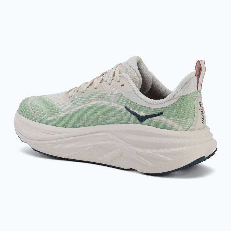 Scarpe da corsa da donna HOKA Skyflow alabaster/vintage green 3