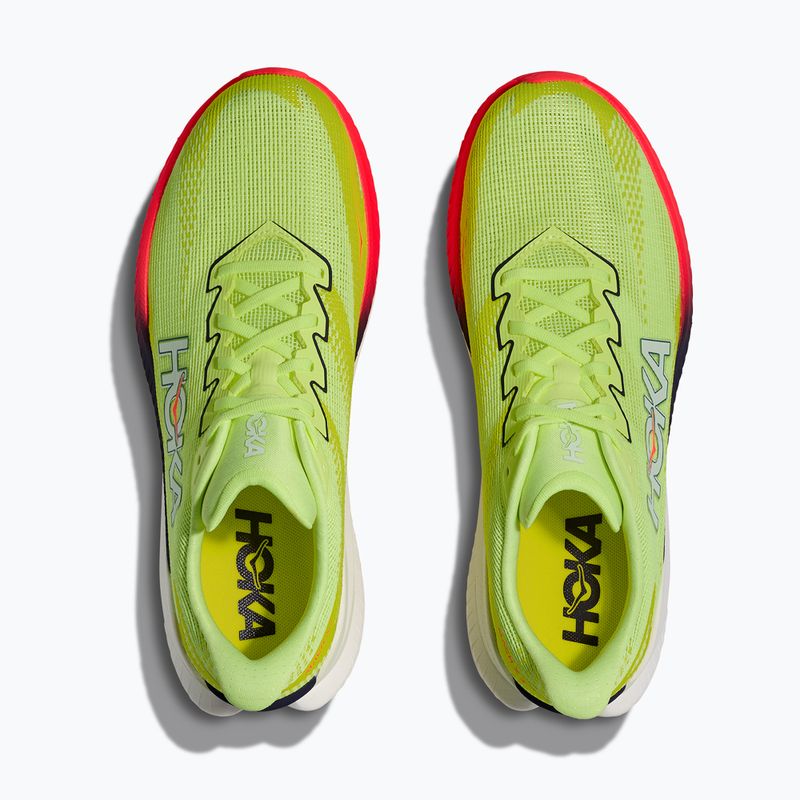 Scarpe da corsa uomo Hoka Mach X 3 neon yuzu/squid ink 7