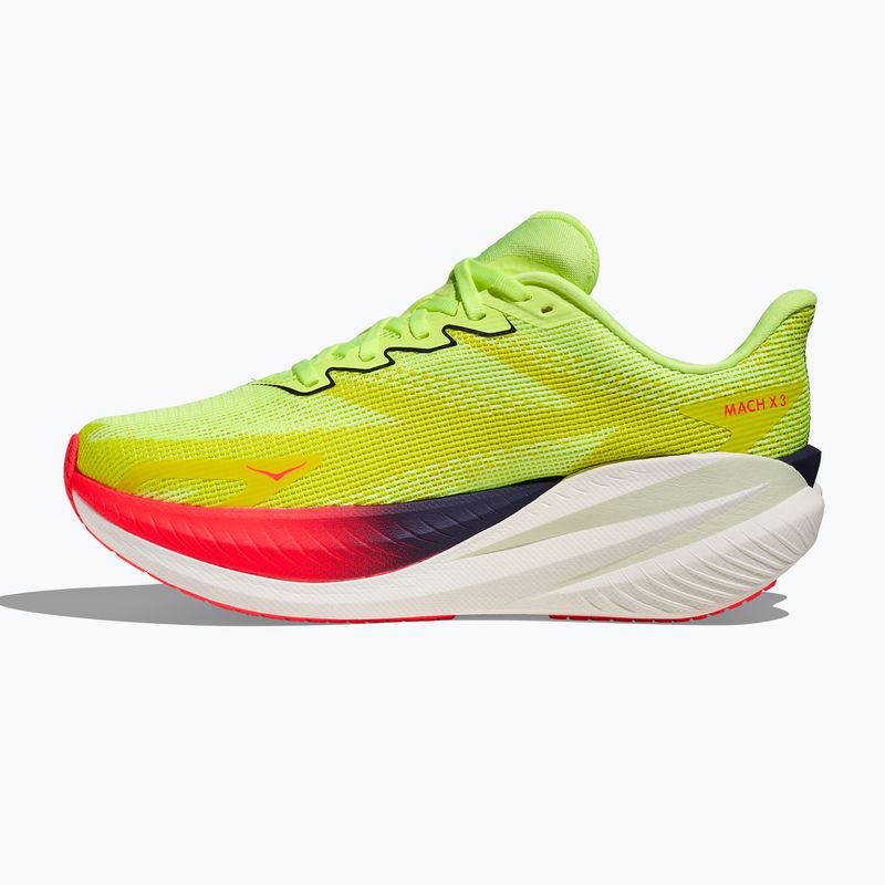 Scarpe da corsa donna Hoka Mach X 3 Nneon yuzu/squid ink 4