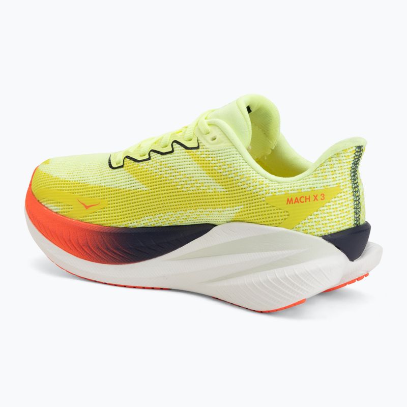Scarpe da corsa donna Hoka Mach X 3 Nneon yuzu/squid ink 3