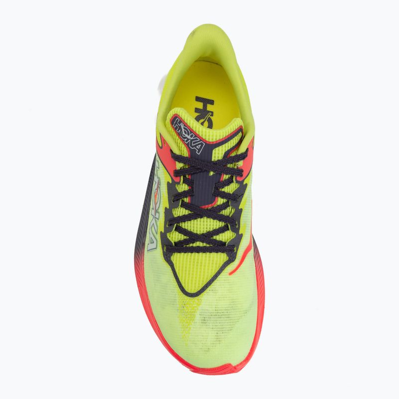 Scarpe da corsa HOKA Rocket X 3 neon yuzu/squid ink 5