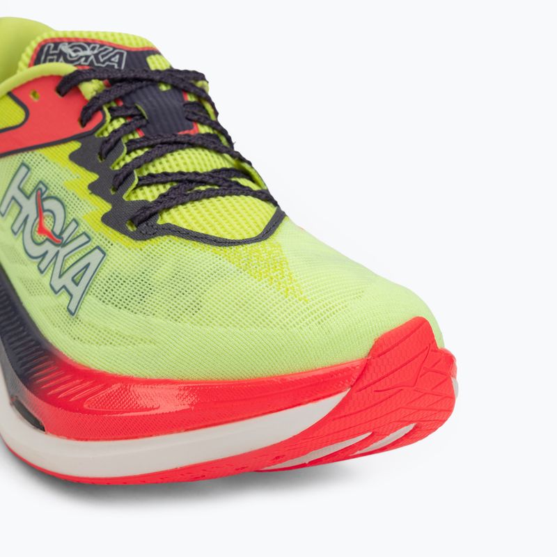 Scarpe da corsa HOKA Rocket X 3 neon yuzu/squid ink 7