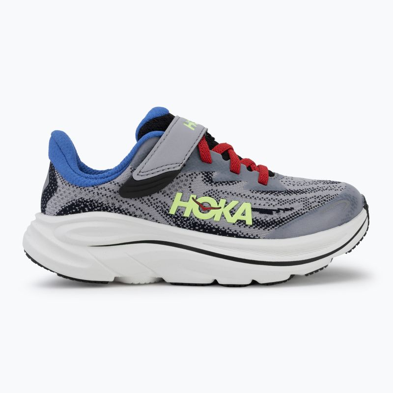 Scarpe da corsa per bambini HOKA Clifton 10 foggy grey/black 2