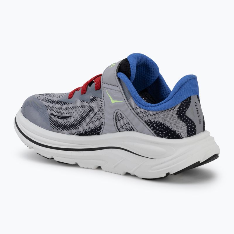 Scarpe da corsa per bambini HOKA Clifton 10 foggy grey/black 3