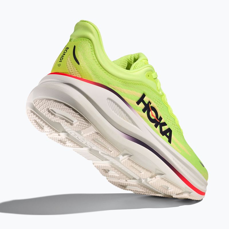 Scarpe da corsa da uomo HOKA Bondi 9 neon yuzu/sunlight 5